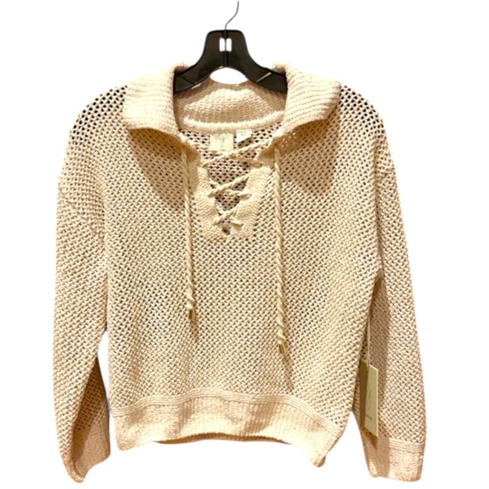 JOIE sequin open stitch sweater